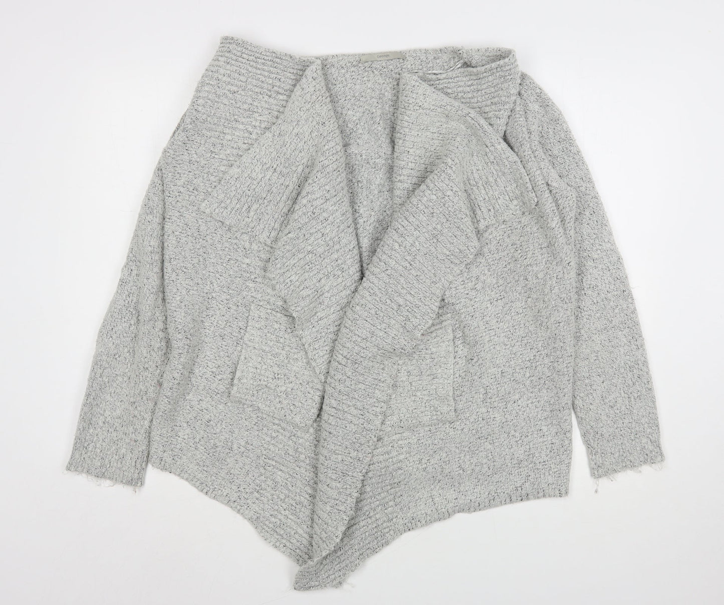 George Womens Grey V-Neck  Acrylic Cardigan Jumper Size 12