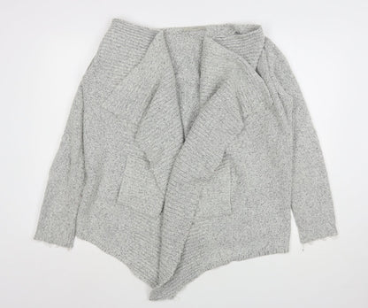 George Womens Grey V-Neck  Acrylic Cardigan Jumper Size 12