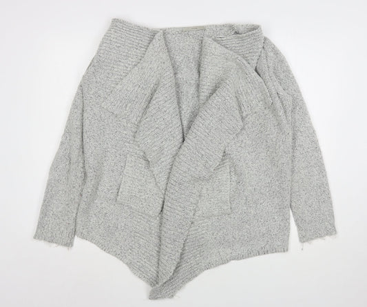 George Womens Grey V-Neck  Acrylic Cardigan Jumper Size 12