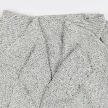 George Womens Grey V-Neck  Acrylic Cardigan Jumper Size 12