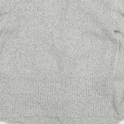 George Womens Grey V-Neck  Acrylic Cardigan Jumper Size 12