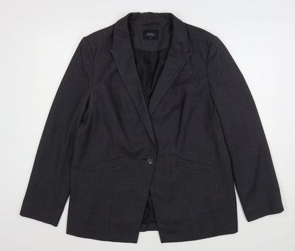 Womens UK Size 18 Papaya Regular Grey Suit Jacket
