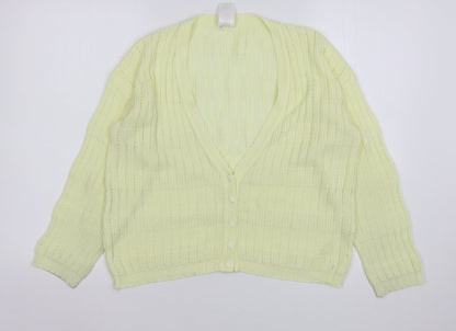 Womens UK Size 8 St Michael Yellow Cardigan Jumper