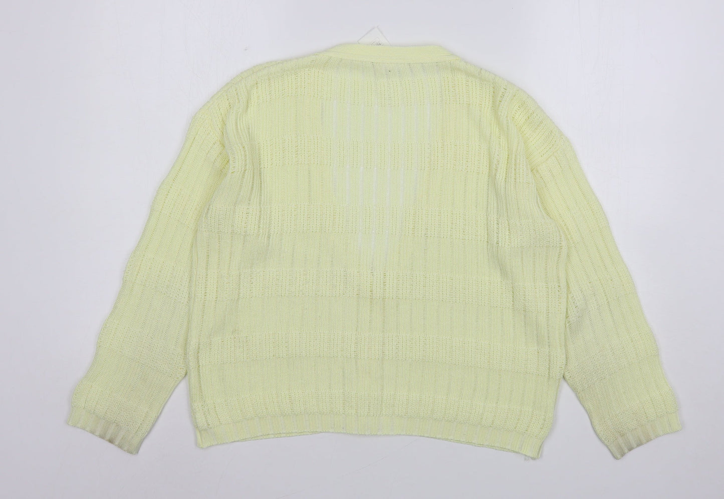 Womens UK Size 8 St Michael Yellow Cardigan Jumper