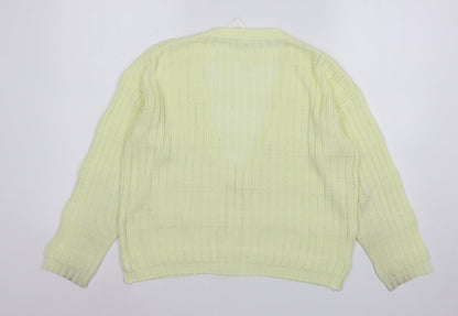 Womens UK Size 8 St Michael Yellow Cardigan Jumper