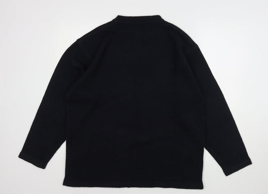 George Mens Blue Round Neck  Acrylic Pullover Jumper Size L