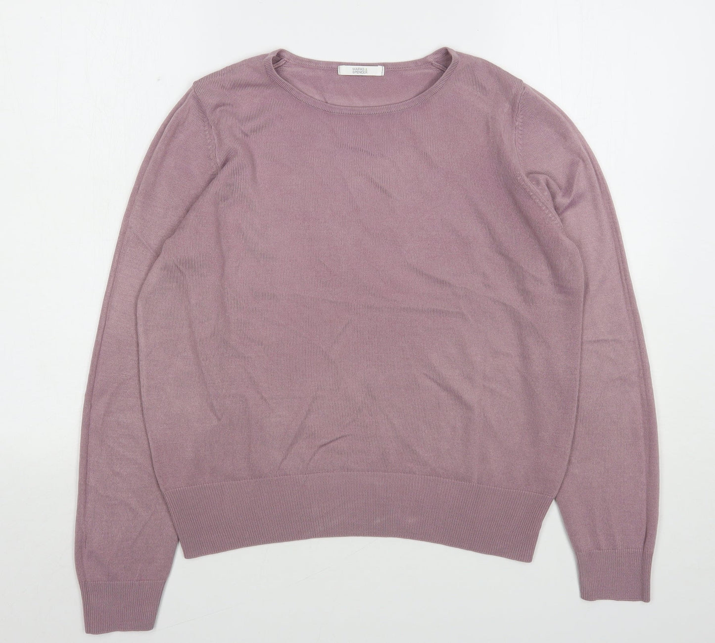 Womens UK Size 12 Marks and Spencer Pink Pullover Jumper