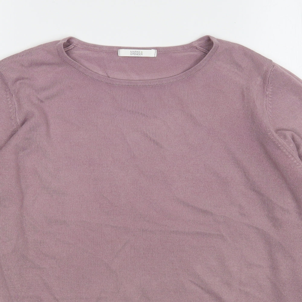 Womens UK Size 12 Marks and Spencer Pink Pullover Jumper