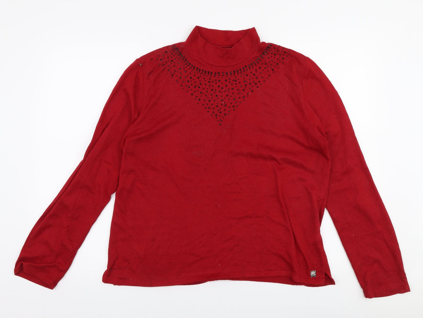 Womens UK Size M Preworn Red Pullover Jumper