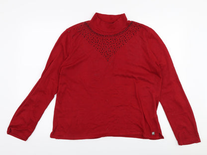 Womens UK Size M Preworn Red Pullover Jumper