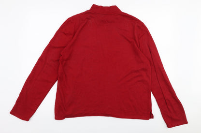 Womens UK Size M Preworn Red Pullover Jumper