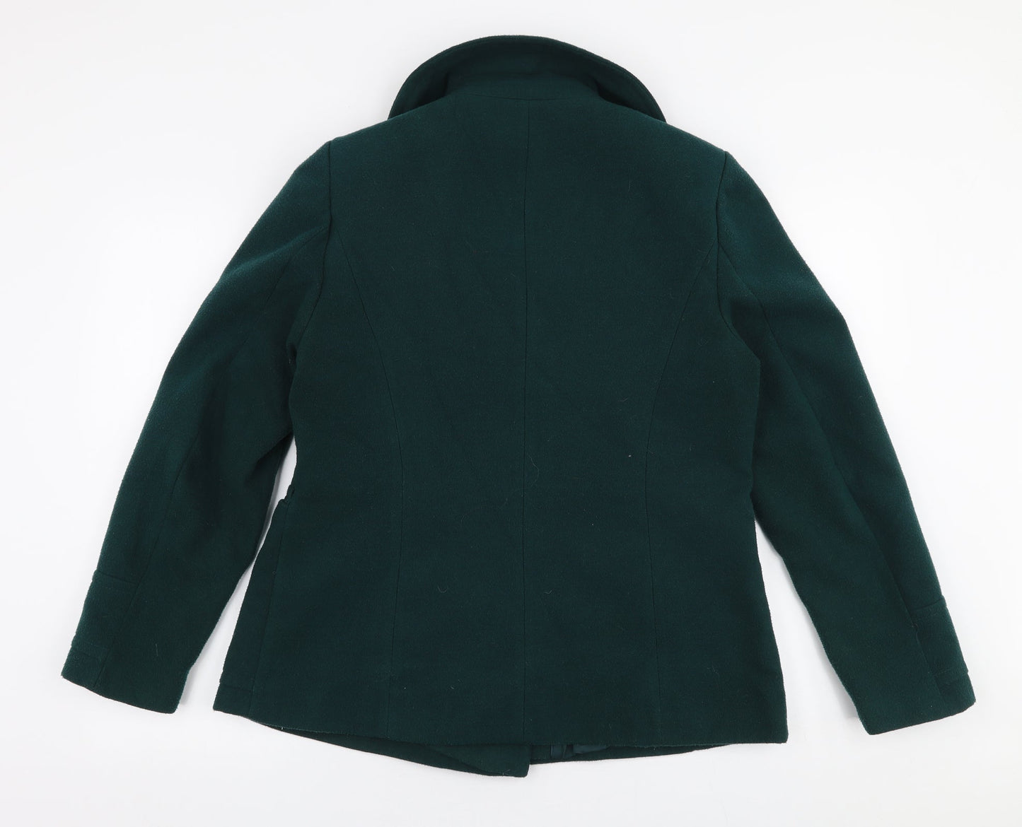Marks and Spencer Womens Green   Overcoat Coat Size 14  Button