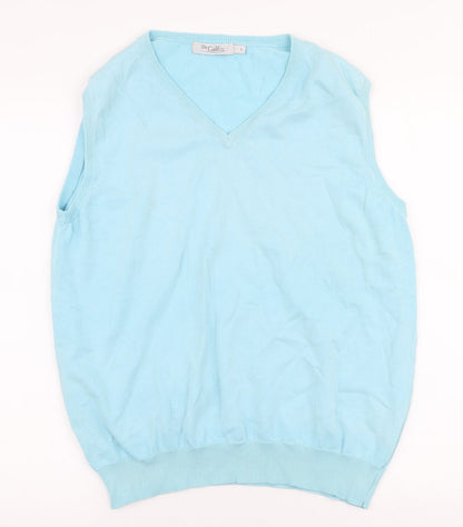 The Golf Co Mens Blue V-Neck  Cotton Vest Jumper Size L