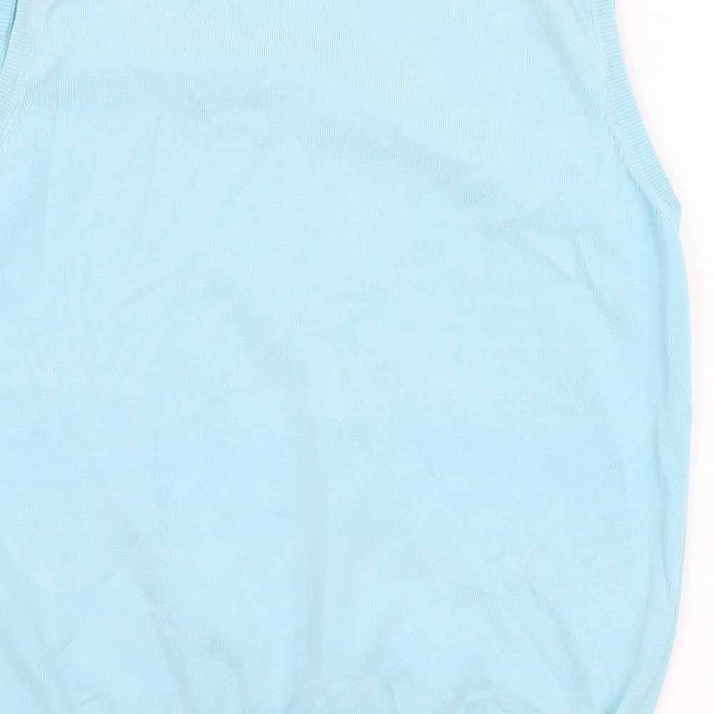 The Golf Co Mens Blue V-Neck  Cotton Vest Jumper Size L