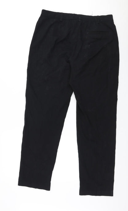 Womens UK Size 12 Marks and Spencer Regular Fit  Black Trousers