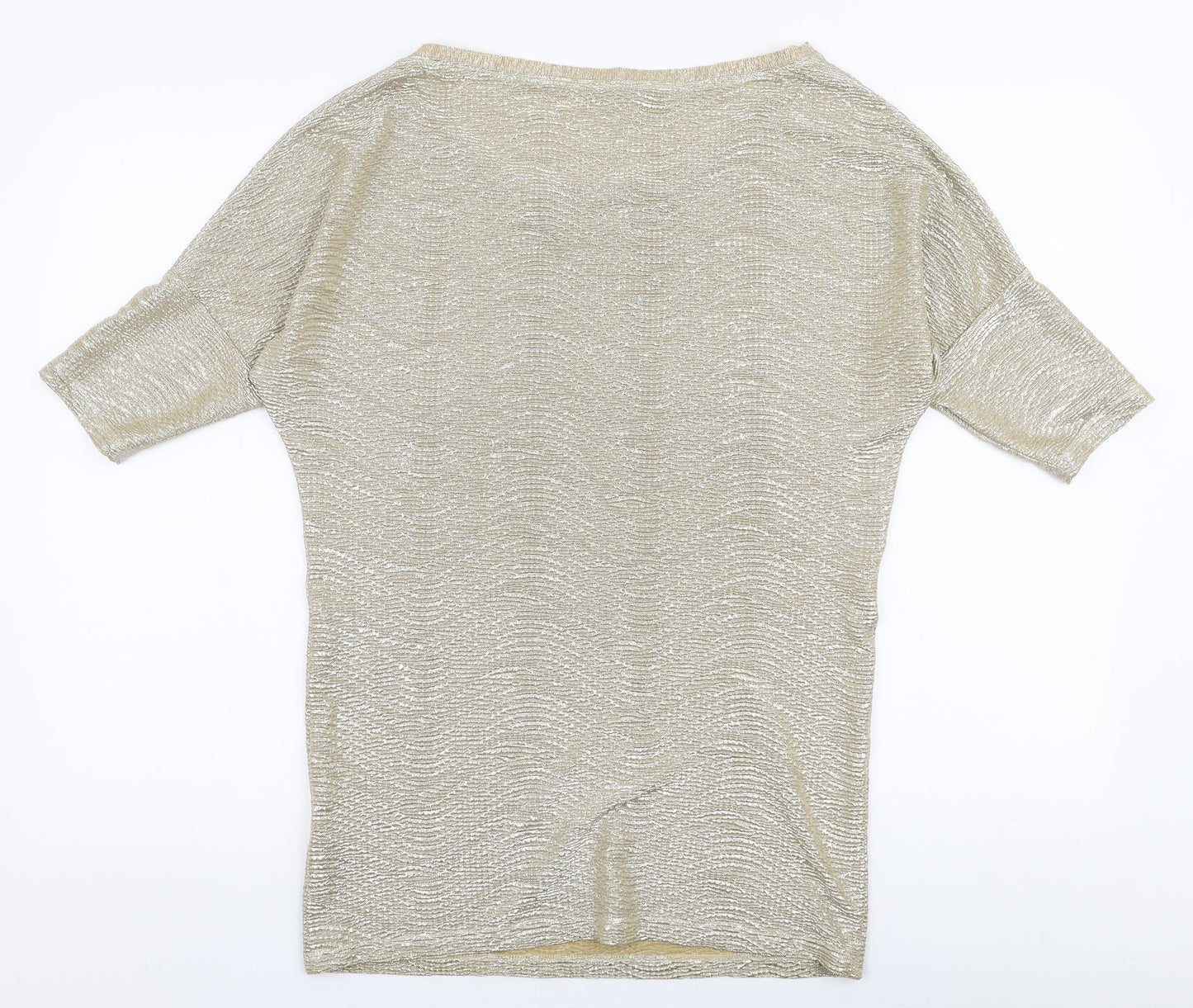 Womens UK Size S Oasis Gold Basic Blouse