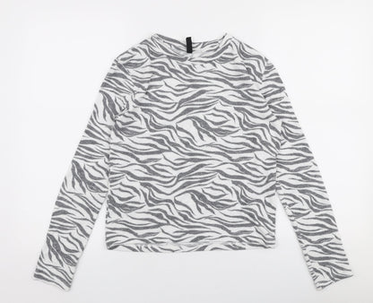 Womens UK Size XS H&M Grey Pullover Jumper