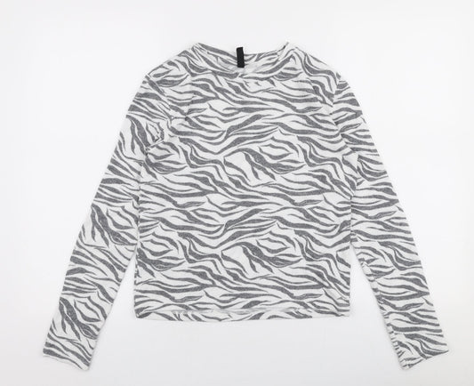 Womens UK Size XS H&M Grey Pullover Jumper