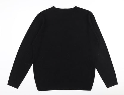 Matalan Mens Beige V-Neck  Acrylic Pullover Jumper Size L