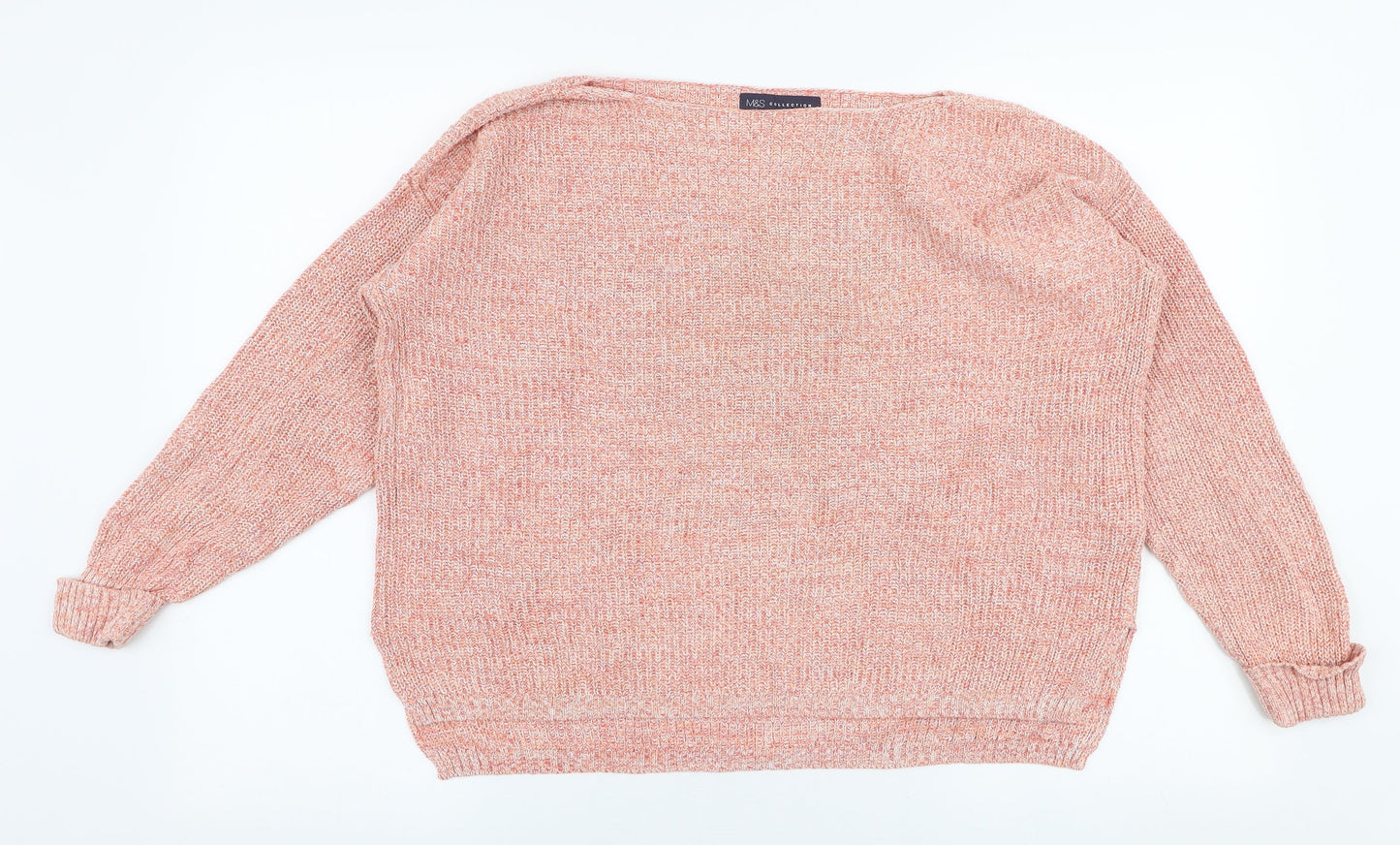 Womens UK Size M Marks and Spencer Pink Pullover Jumper