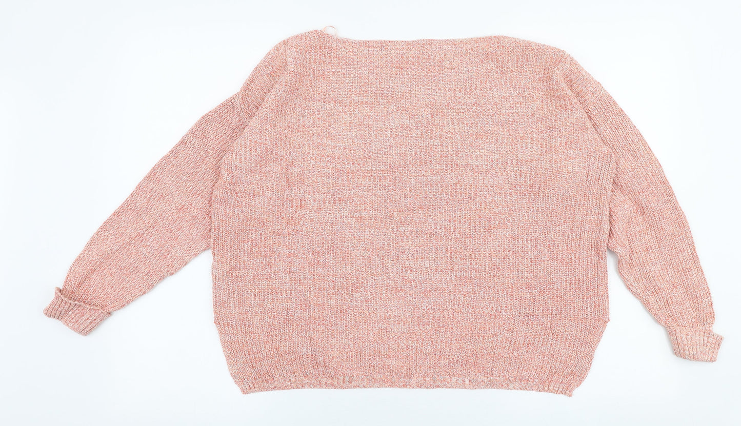 Womens UK Size M Marks and Spencer Pink Pullover Jumper
