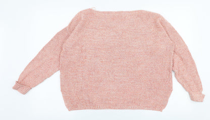 Womens UK Size M Marks and Spencer Pink Pullover Jumper