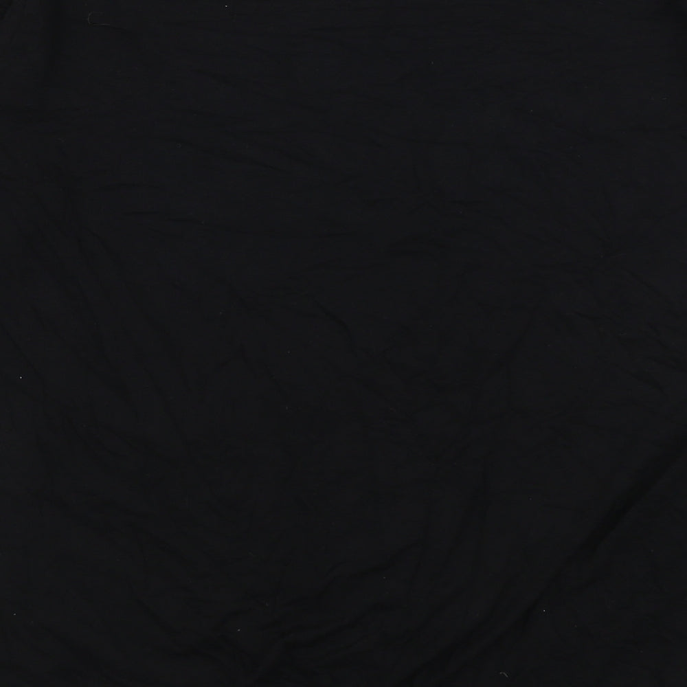 Boohoo Womens Black  Viscose Jersey T-Shirt Size 6 Round Neck