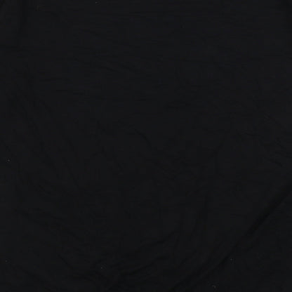 Boohoo Womens Black  Viscose Jersey T-Shirt Size 6 Round Neck