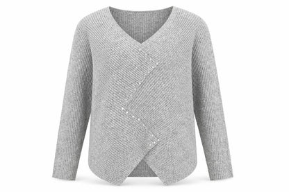 Womens UK Size S Roman Grey Pullover Jumper