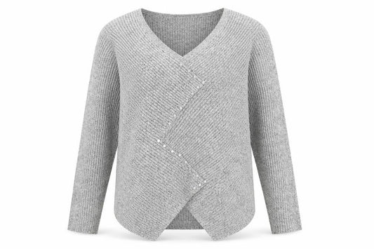 Womens UK Size S Roman Grey Pullover Jumper