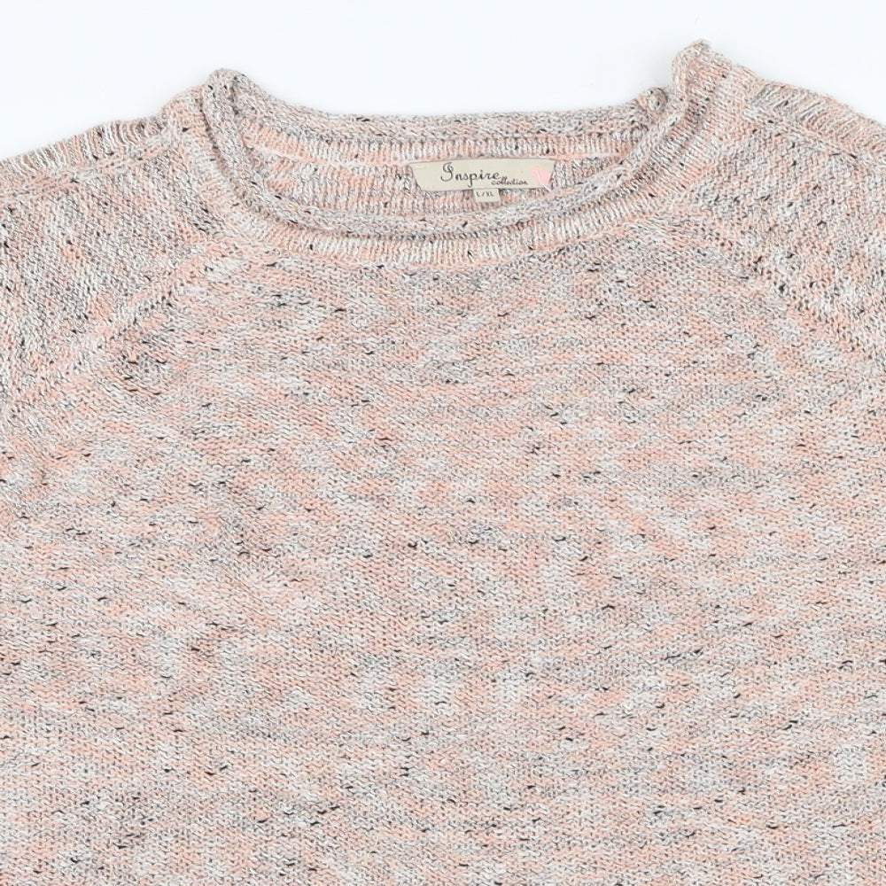 Womens UK Size L Inspire Pink Pullover Jumper