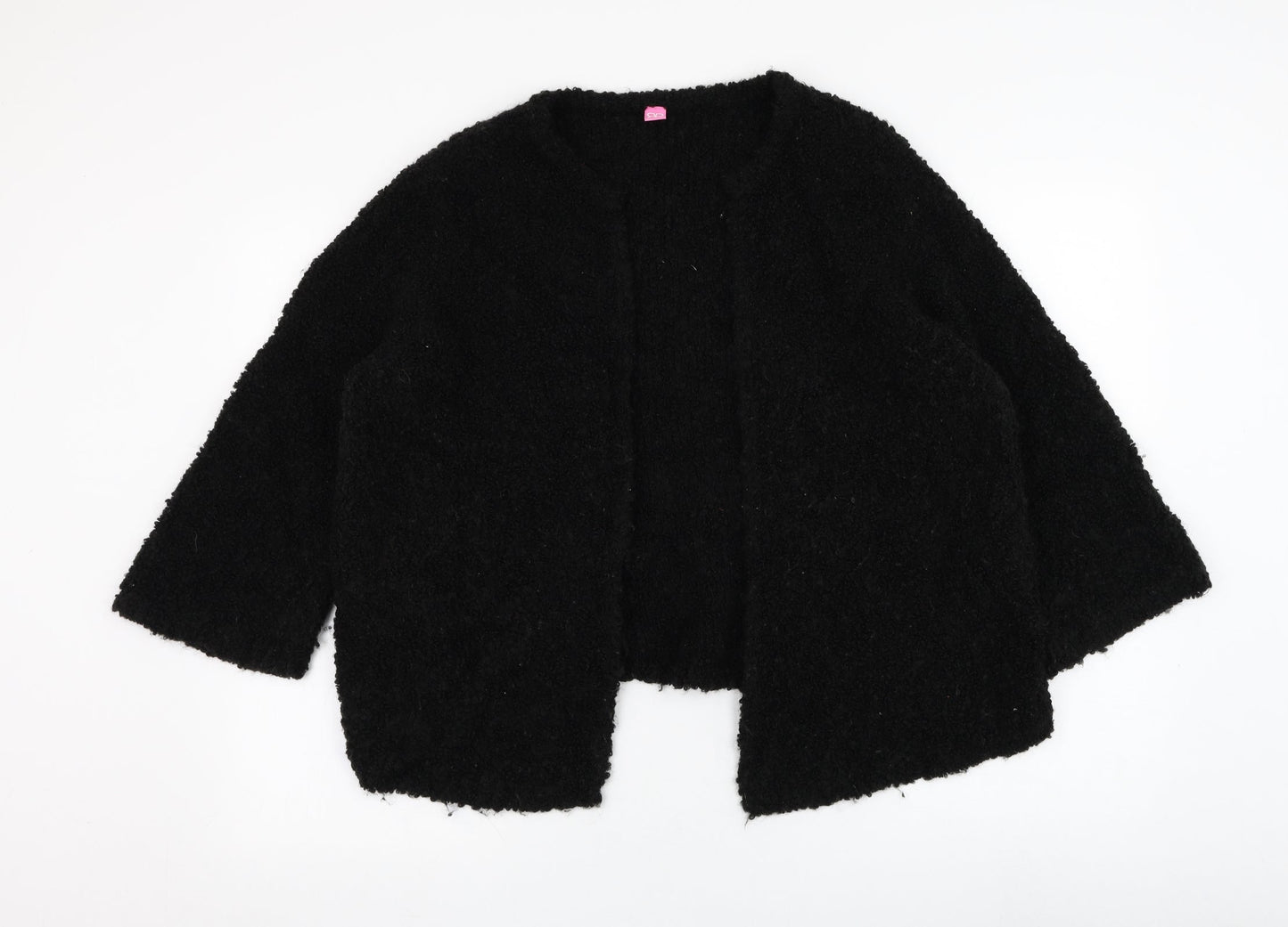 Basler Womens Black Round Neck  Viscose Cardigan Jumper Size 16