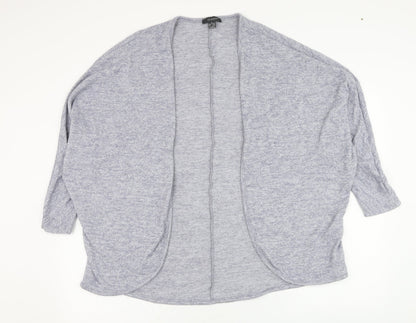 Primark Womens Blue Square Neck  Polyester Cardigan Jumper Size 10