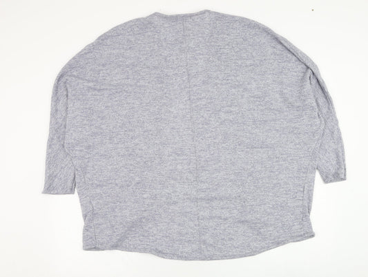 Primark Womens Blue Square Neck  Polyester Cardigan Jumper Size 10