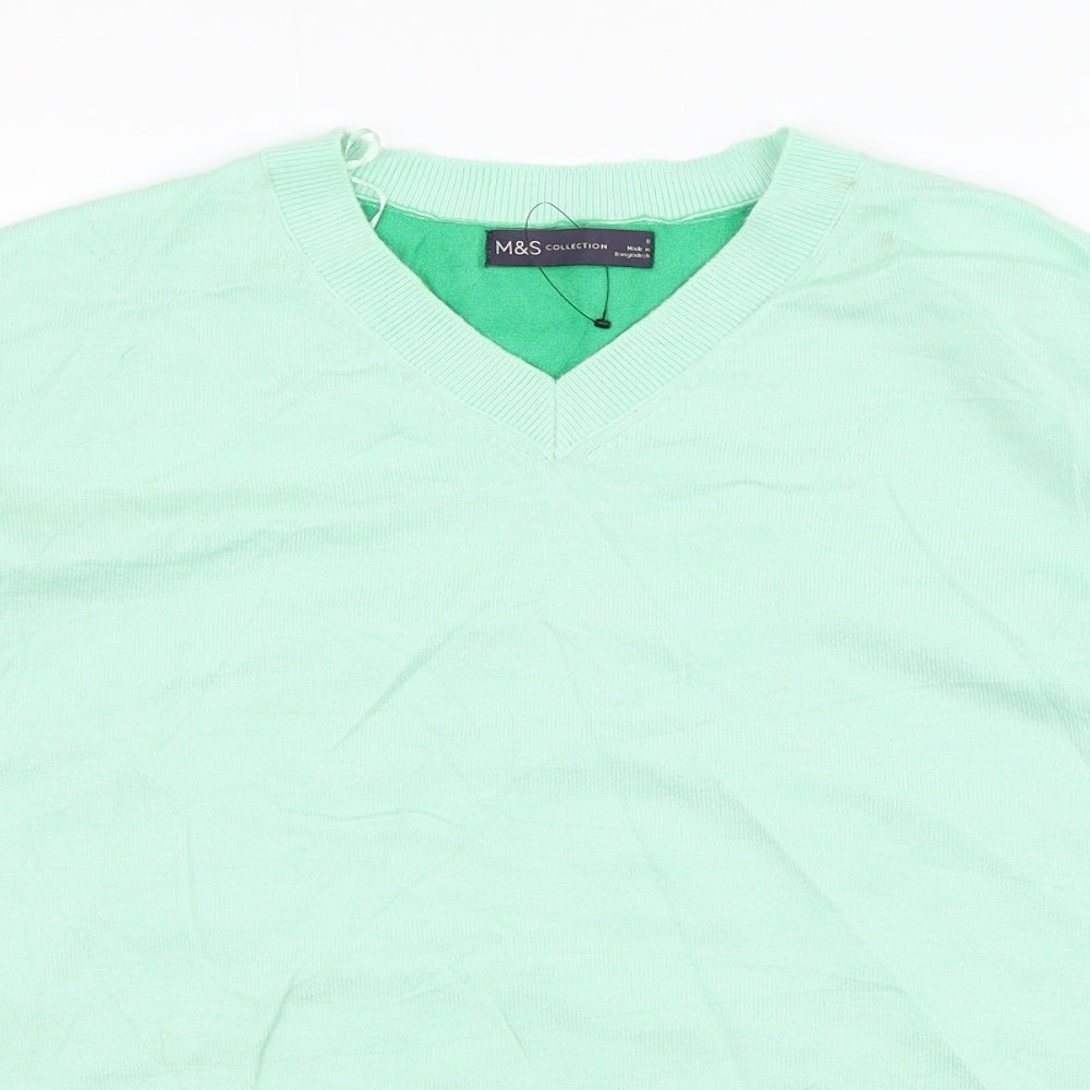 Womens UK Size 8 Marks and Spencer Green Pullover Jumper