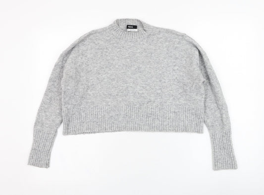 BDG Womens Grey Round Neck  Acrylic Pullover Jumper Size S   - Cropped