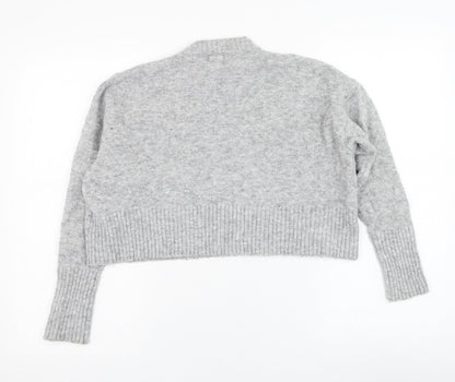 BDG Womens Grey Round Neck  Acrylic Pullover Jumper Size S   - Cropped