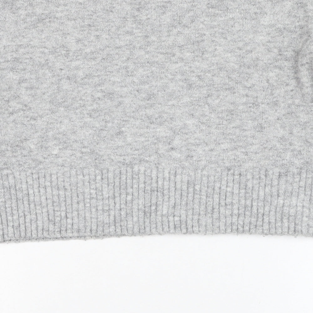BDG Womens Grey Round Neck  Acrylic Pullover Jumper Size S   - Cropped