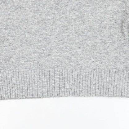 BDG Womens Grey Round Neck  Acrylic Pullover Jumper Size S   - Cropped