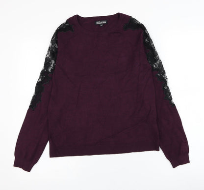 Womens UK Size 12 Debenhams Purple Pullover Jumper
