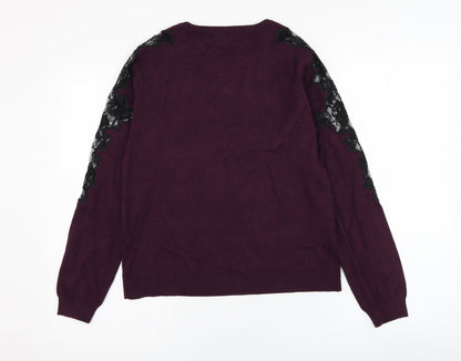 Womens UK Size 12 Debenhams Purple Pullover Jumper