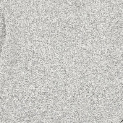 Cedar Wood State Mens Grey Mock Neck  Cotton Henley Jumper Size M