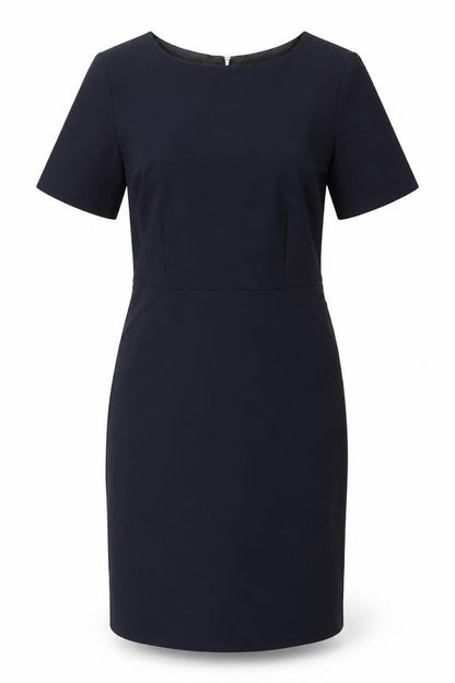 John Lewis Womens Blue  Polyester Shift  Size 10  Round Neck Zip