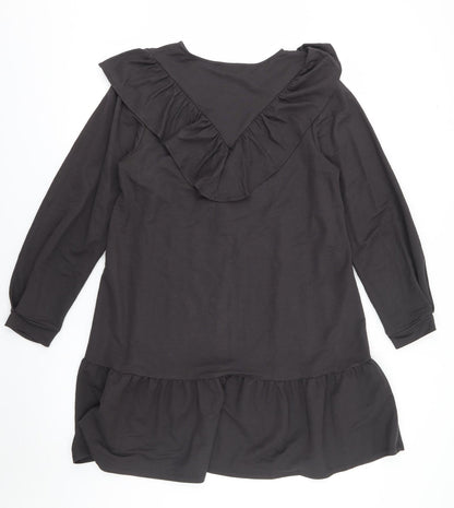 Mango Womens Grey  Viscose A-Line  Size 8  Round Neck Pullover