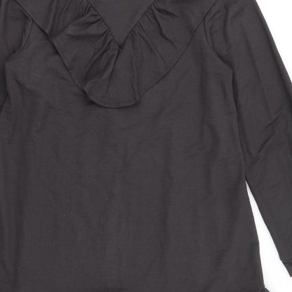 Mango Womens Grey  Viscose A-Line  Size 8  Round Neck Pullover