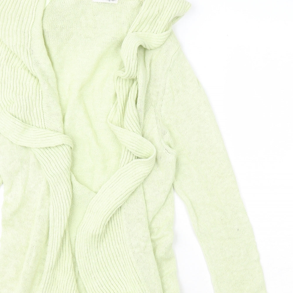 Autograph Womens Green Collared  Linen Cardigan Jumper Size 18   - Marks and Spencer