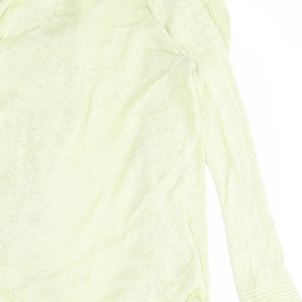Autograph Womens Green Collared  Linen Cardigan Jumper Size 18   - Marks and Spencer