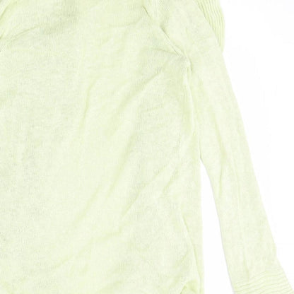 Autograph Womens Green Collared  Linen Cardigan Jumper Size 18   - Marks and Spencer