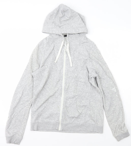 George Womens Grey Crew Neck  Polyester Full Zip Jumper Size 14