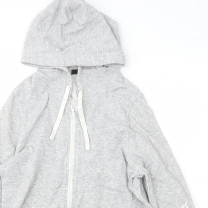 George Womens Grey Crew Neck  Polyester Full Zip Jumper Size 14